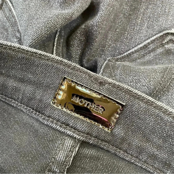 New MOTHER The Mid Rise Dazzler Ankle Jeans Straight Leg Denim in Deep End Black - Picture 8 of 16